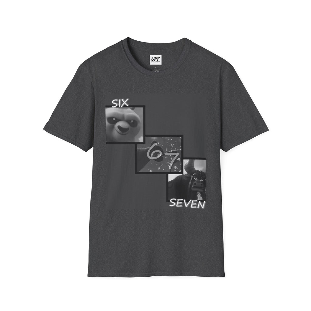 Grey Kung Fu Panda Six Seven T-Shirt 2