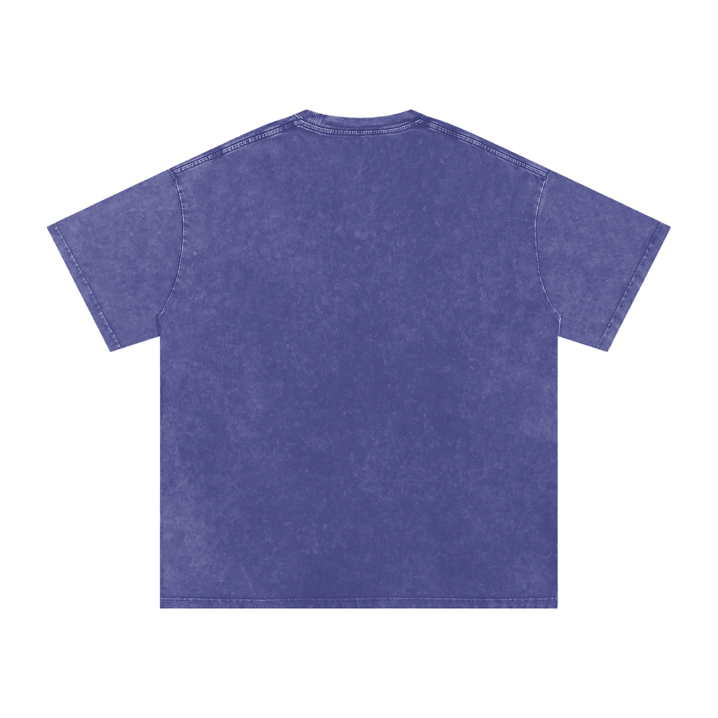 Solid Snow Washed Oversized Cotton T-Shirt