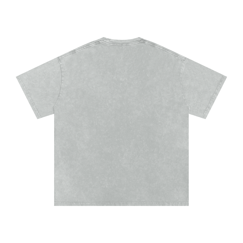 Solid Snow Washed Oversized Cotton T-Shirt