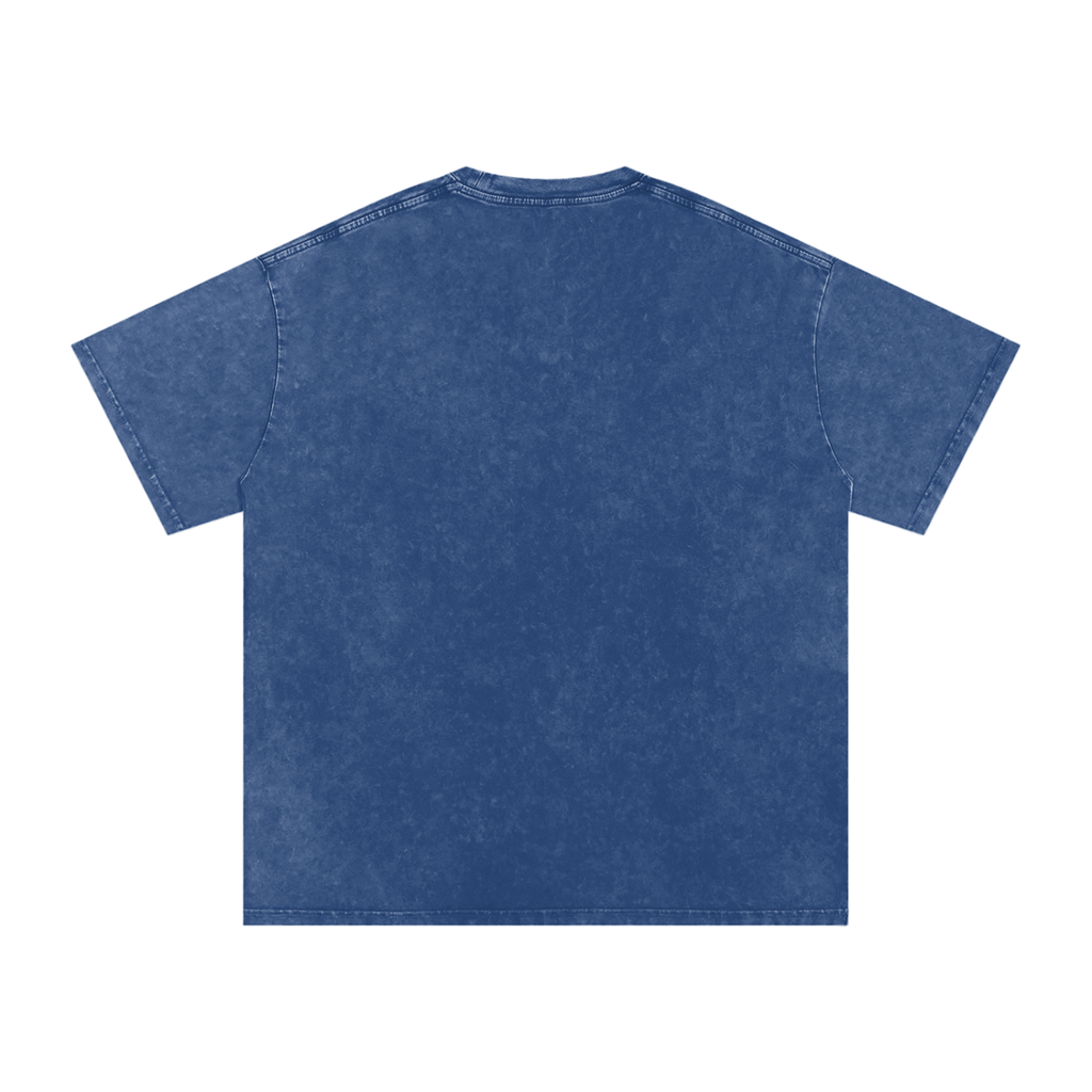 Solid Snow Washed Oversized Cotton T-Shirt
