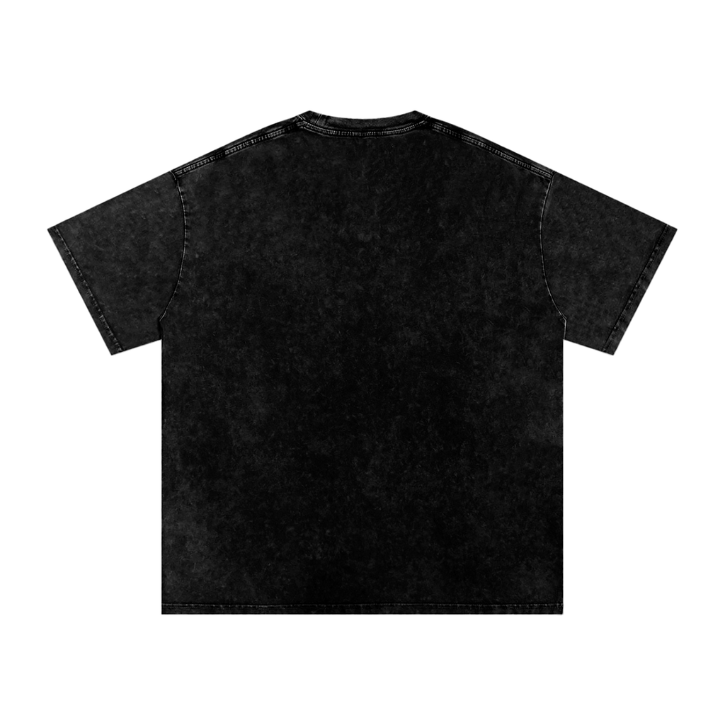 Solid Snow Washed Oversized Cotton T-Shirt