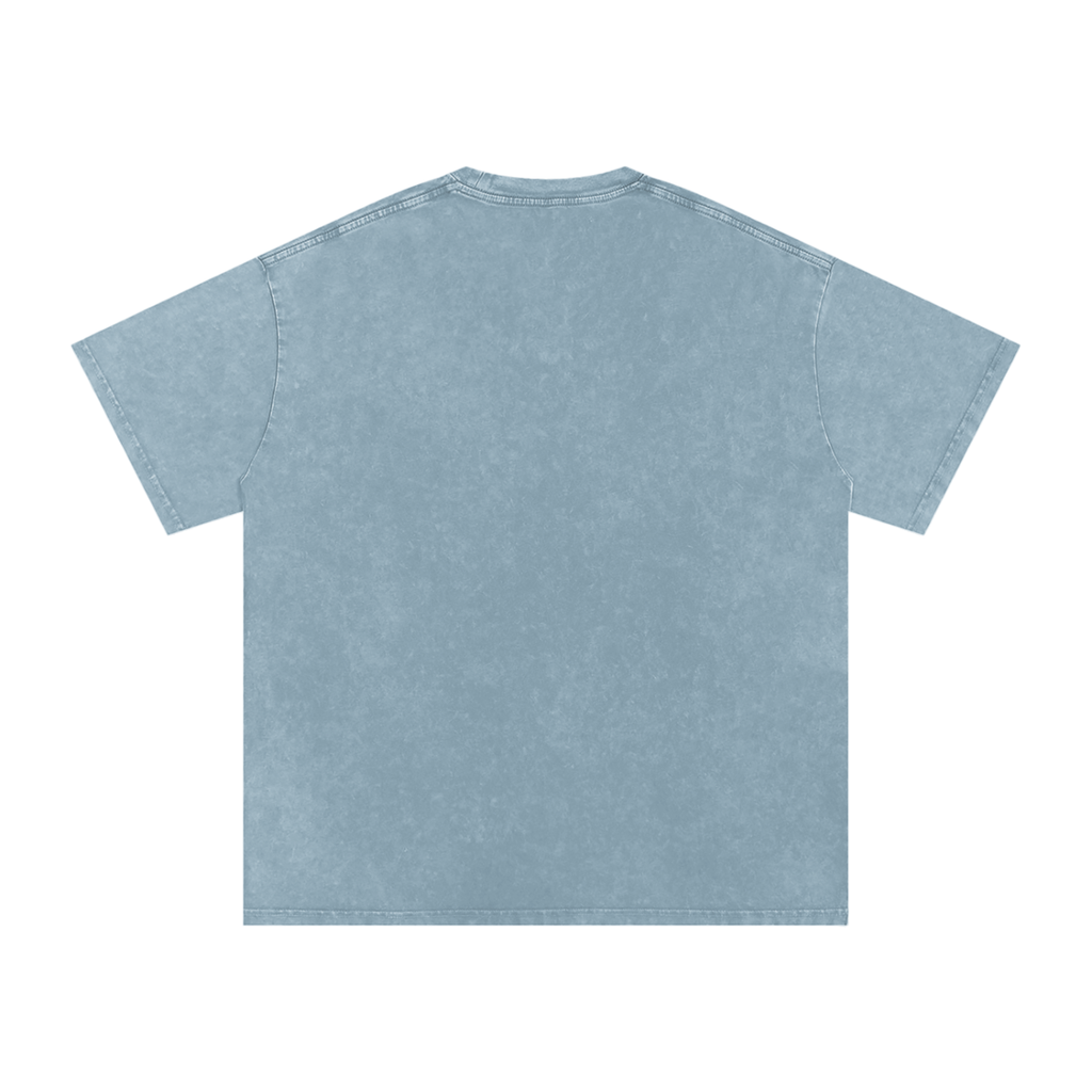 Solid Snow Washed Oversized Cotton T-Shirt