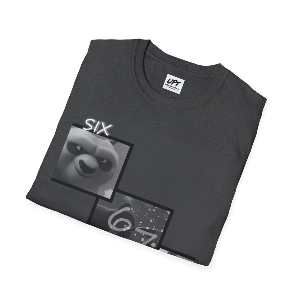 Grey Kung Fu Panda Six Seven T-Shirt 2