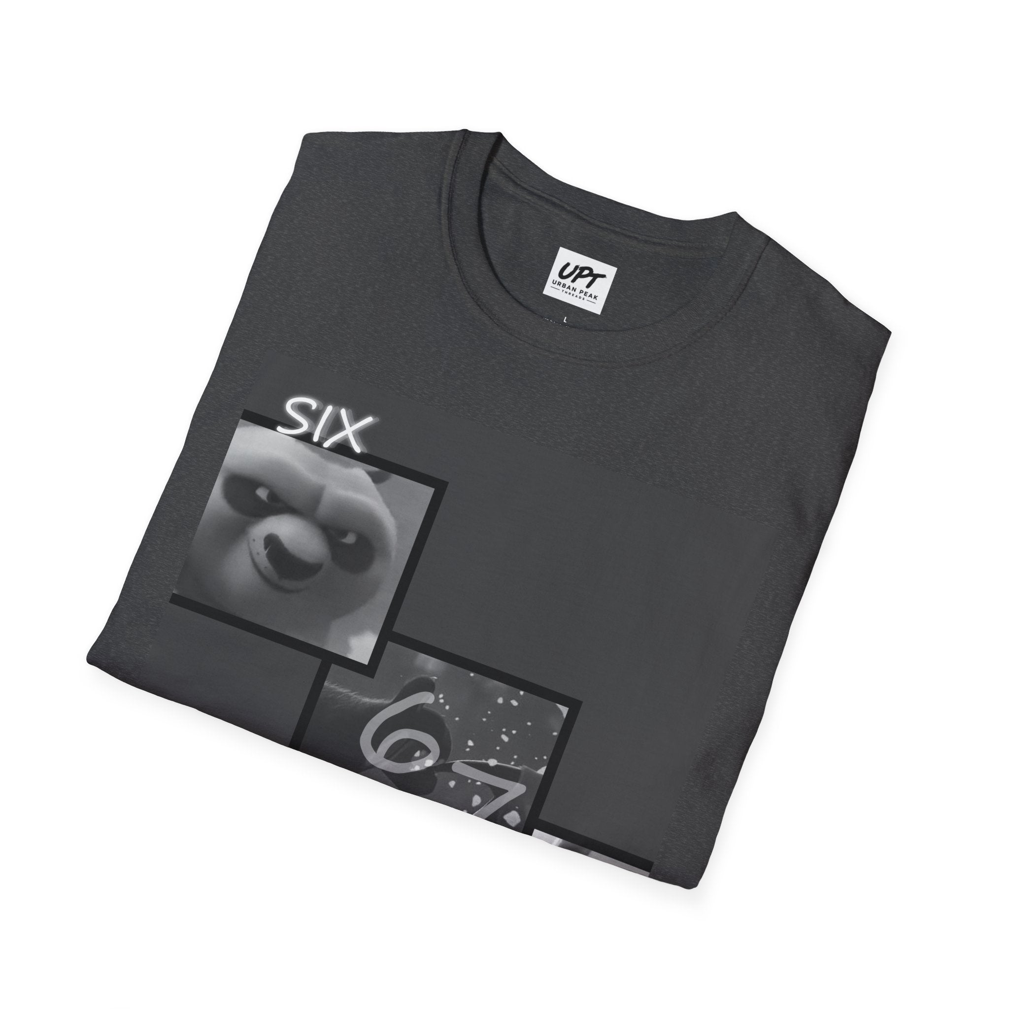 Grey Kung Fu Panda Six Seven T-Shirt 2