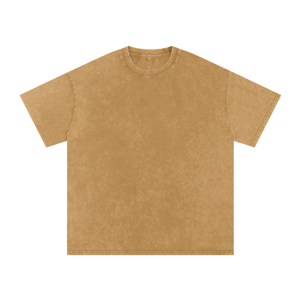 Solid Snow Washed Oversized Cotton T-Shirt