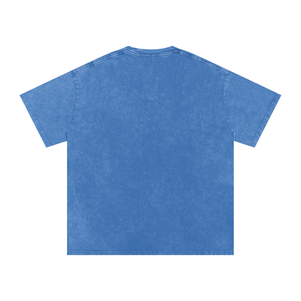 Solid Snow Washed Oversized Cotton T-Shirt