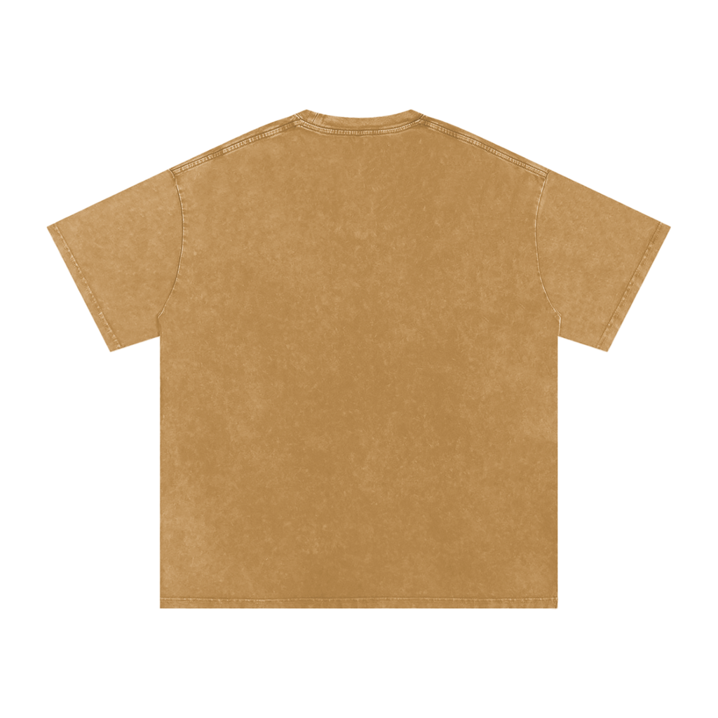 Solid Snow Washed Oversized Cotton T-Shirt