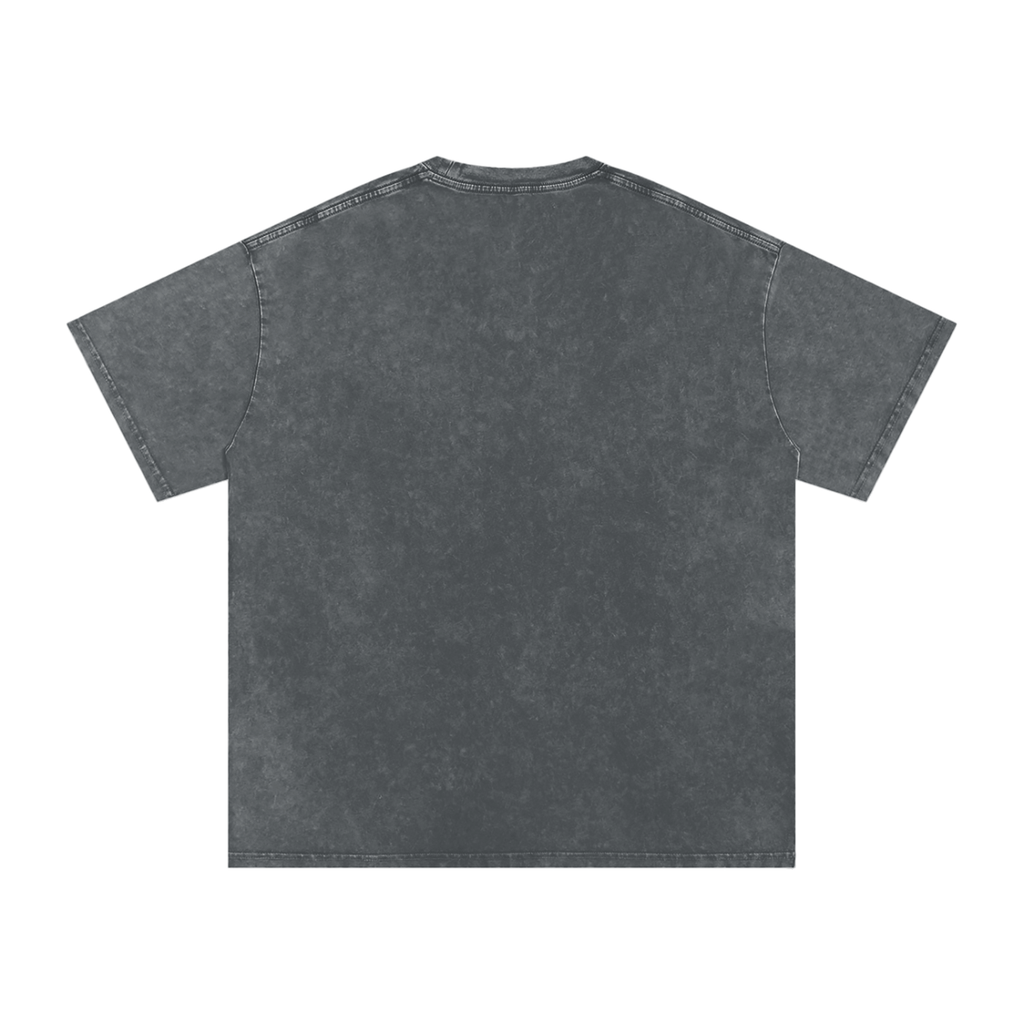 Solid Snow Washed Oversized Cotton T-Shirt